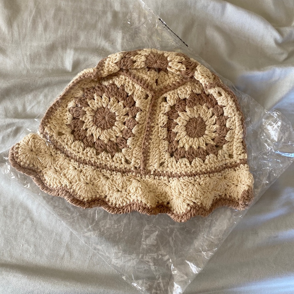 crochet Knitted beanie beenie bucket cap